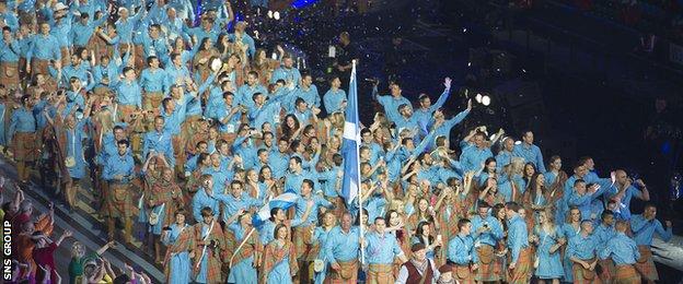 Team Scotland were given an incredible reception at Celtic Park