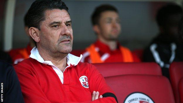 Dean Saunders in at Crawley as John Gregory faces heart surgery - BBC Sport