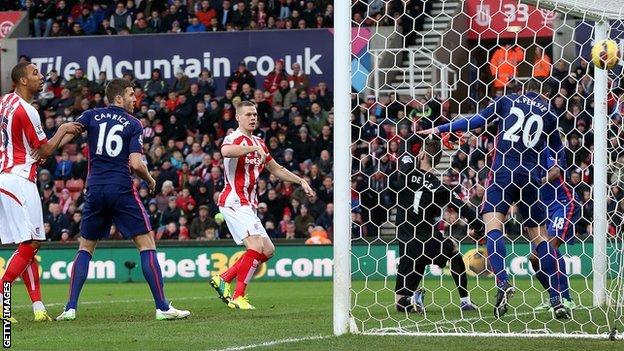 Ryan Shawcross scores for Stoke