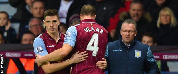 Ciaran Clark comes on for Ron Vlaar