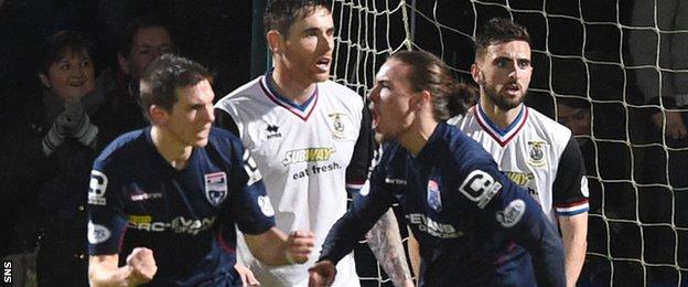 Jackson Irvine gave the Staggies hope by halving Caley Thistle's 2-0 lead