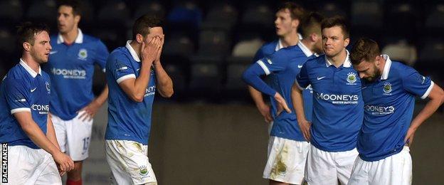 Linfield were stunned as Coleraine's Neil McCafferty equalised with the last kick of the game