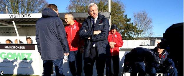 Alan Pardew took charge of his first game as Crystal Palace boss at Dover