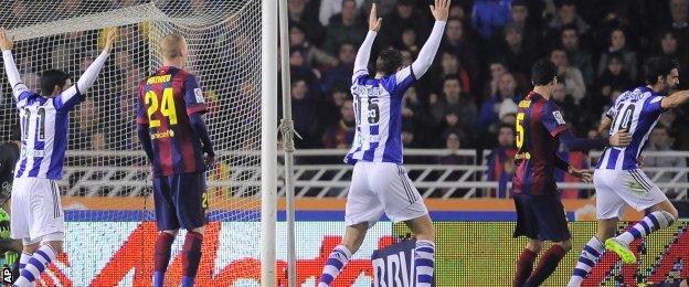 Barcelona lose to Real Sociedad