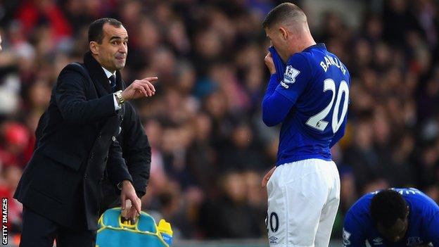 Roberto Martinez and Ross Barkley