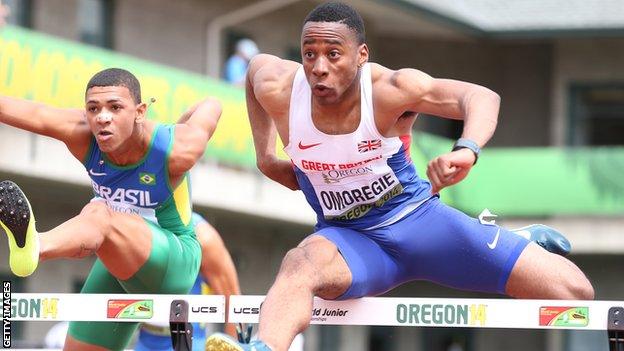 David Omoregie has impressed since dropping decathlon to concentrate on the 110m hurdles