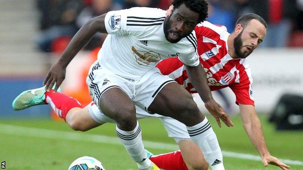 Wilfried Bony was the Premier League's top scorer in the 2014 calendar year with 20 goals
