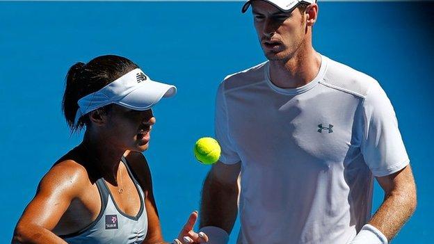 Heather Watson and Andy Murray
