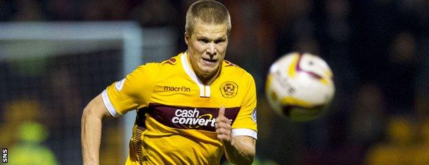 Motherwell forward Dave Scott