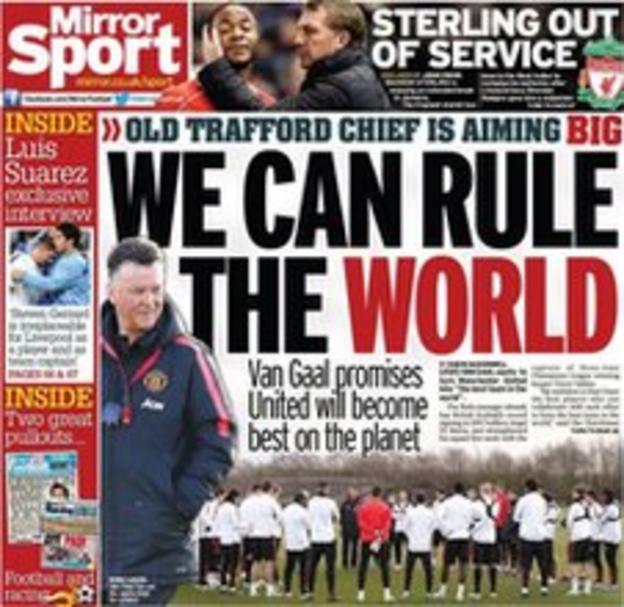 Saturday's Daily Mirror