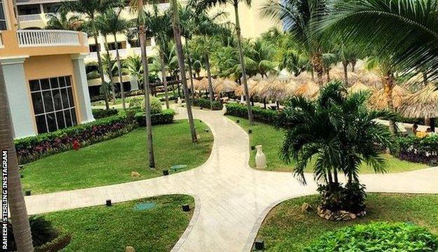 Raheem Sterling Instagram picture from Jamaica