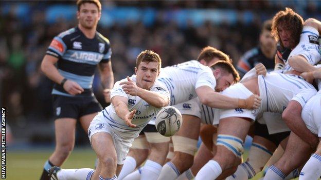Scrum-half Luke McGrath claimed one of Leinster's four tries at Cardiff Blues