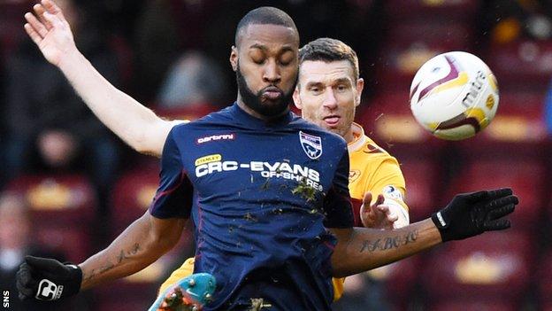 Yoann Arquin in action for Ross County