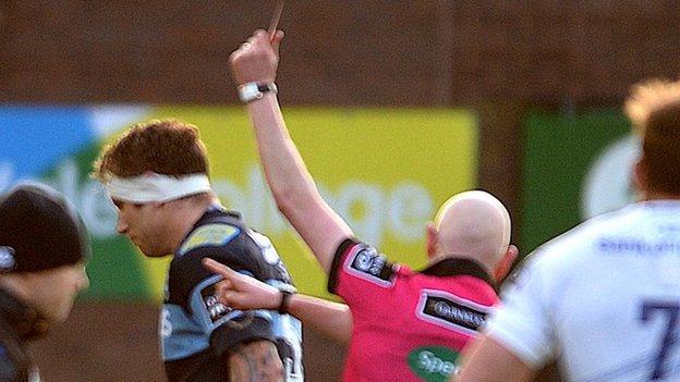 Blues lock Jarrad Hoeata is sent off
