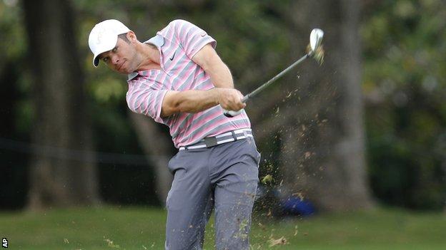 Paul Casey in second-round action at the Sony Open