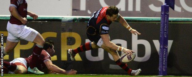 Dragons wing Hallam Amos claimed two tries for the visitors