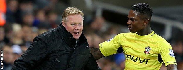 Southampton manager Ronald Koeman and striker Eljero Elia