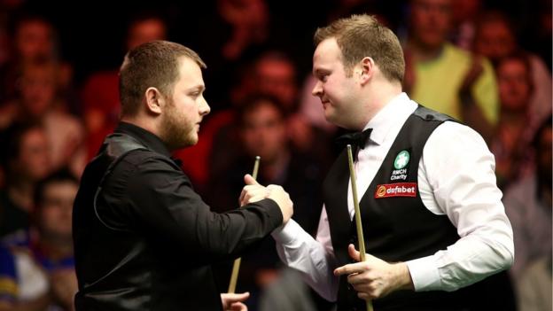 Antrim's Mark Allen lost 6-2 to Shaun Murphy in the semi-finals of The Masters at Alexandra Palace on Saturday night