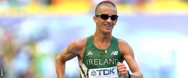 Ireland's Robert Heffernan won gold in the 50k walk at the 2013 World Championships in Moscow