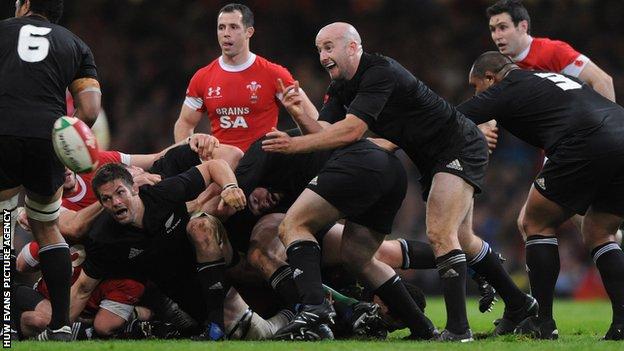 Brendon Leonard's last cap for New Zealand was against Wales in 2009
