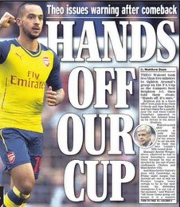 Monday's Daily Express back page