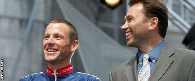 Lance Armstrong and Johan Bruyneel