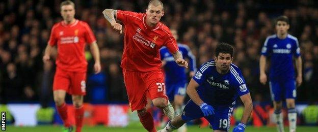 Martin Skrtel and Diego Costa