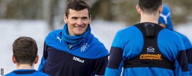 Lee McCulloch in training with Rangers