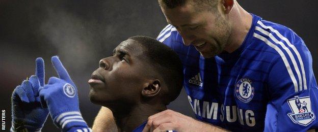 Chelsea defenders Kurt Zouma and Gary Cahill