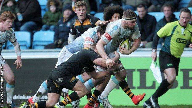 Lock Miles Normandale scored two tries in Cardiff Blues' win at Wasps