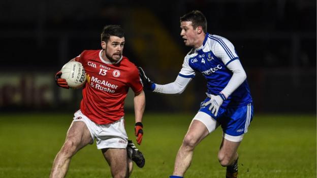 Darren McCurry makes ground for Tyrone as Ryan Wylie closes in at Healy Park on Saturday night