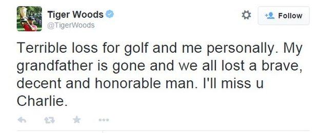 Tiger Woods tweet