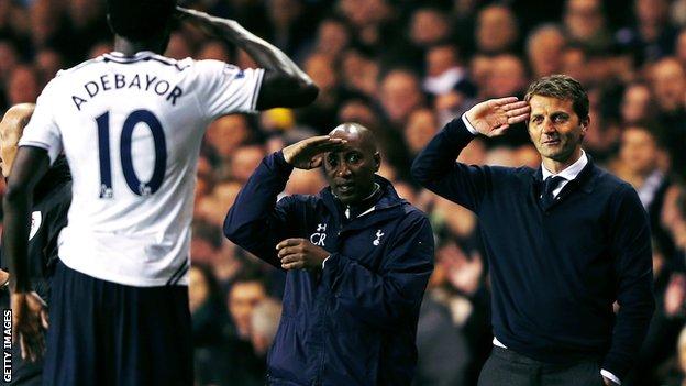 Chris Ramsey and Tim Sherwood at Spurs last season