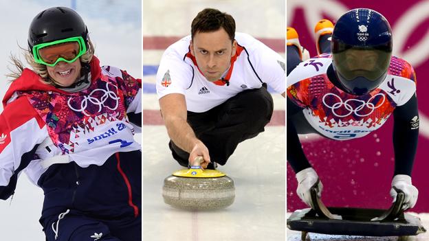Jenny Jones, David Murdoch and Lizzy Yarnold