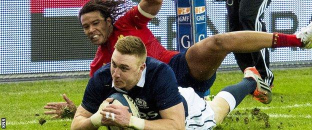 Dougie Fife scored the only try of the match just before half-time