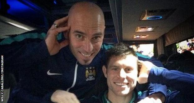 Willy Caballero and James Milner