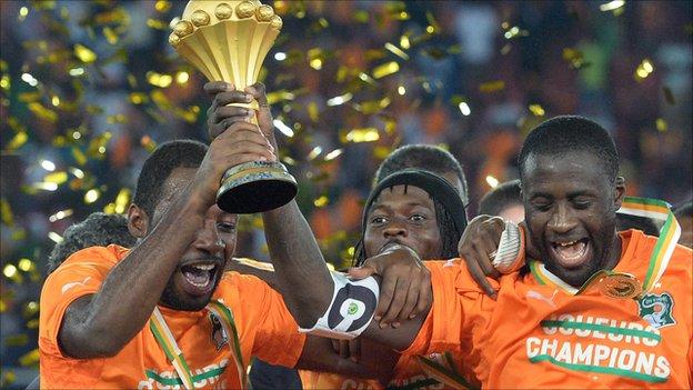 Ivory Coast players celebrate