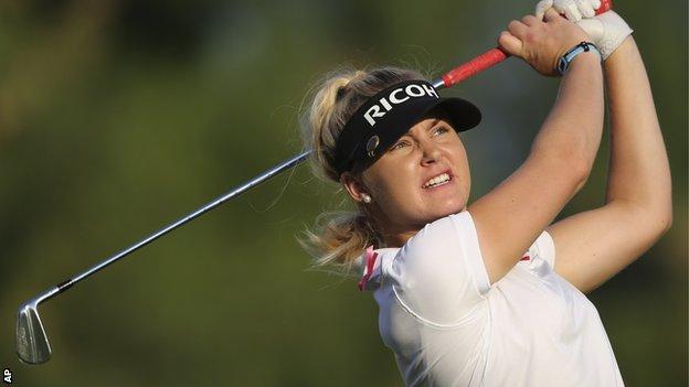 Charley Hull and Holly Clyburn tied for third in Queensland - BBC Sport
