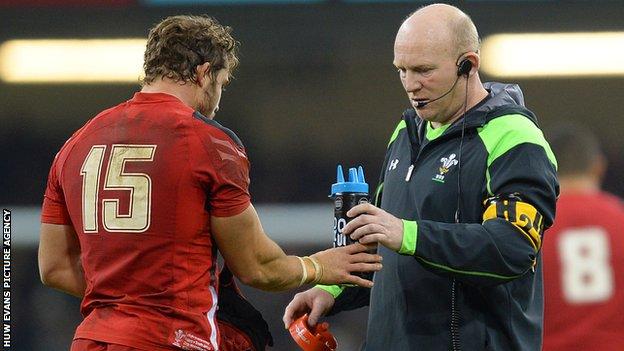 Neil Jenkins (right) with Leigh Halfpenny