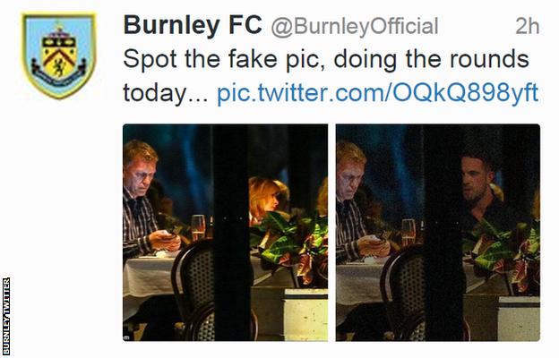 Burnley's Twitter post about Danny Ings and David Moyes