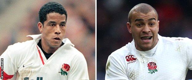 Jeremy Guscott and Jonathan Joseph in action for England