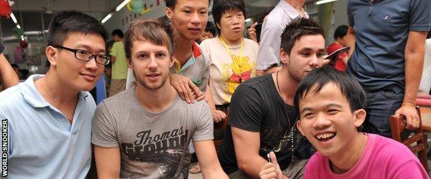 Judd Trump at a snooker event in Chengdu