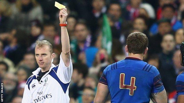 Pascal Pape escaped with a yellow card from referee Wayne Barnes