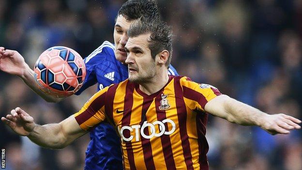 Bradford striker James Hanson