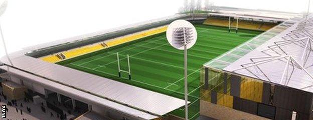 Planned stadium for Cornwall
