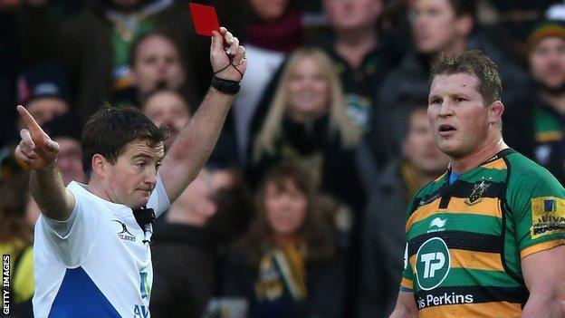 Dylan Hartley receives red
