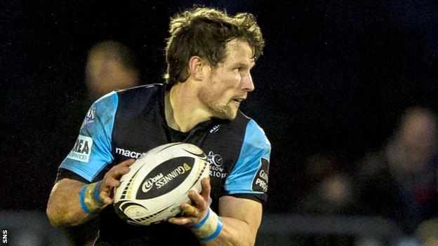 Peter Horne in action for Glasgow Warriors