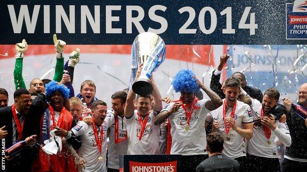 Peterborough United players with Football League Trophy