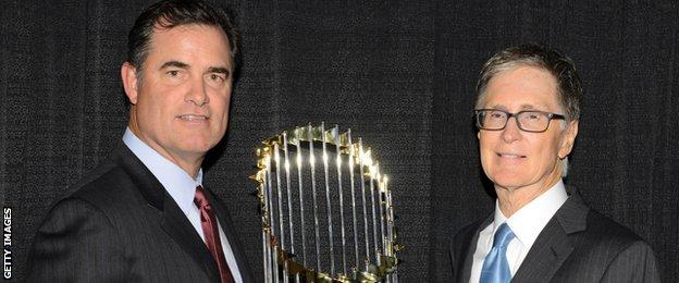 John W Henry and Boston Red Sox manager John Farrell.