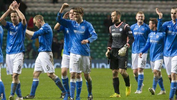 St Johnstone moved into the top six after victory at Celtic Park.